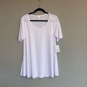 LuLaRoe PERFECT T Solid White Size M NWT